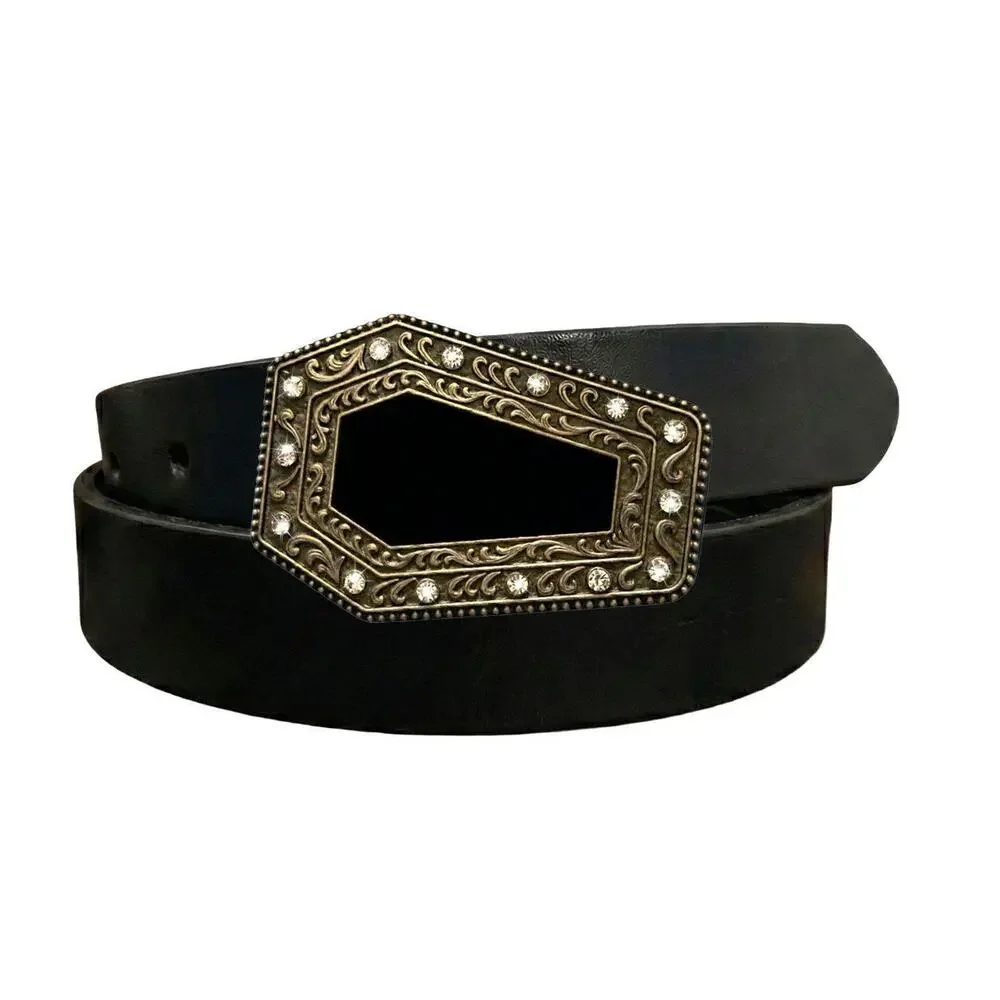Black coffin with rhinestone details